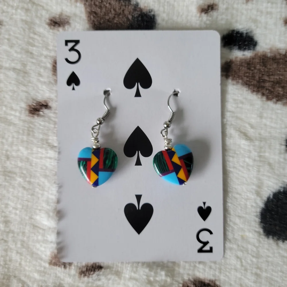 Navajo Multi Stone Necklace and Earrings Set - Picture 5 of 10